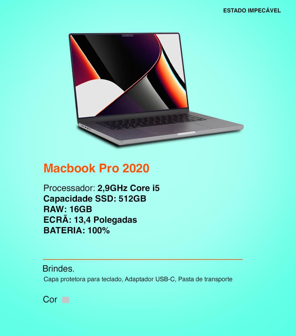 Macbook Pro 2020 Touch Bar ( ecrã: 13p)